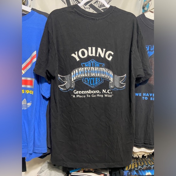 Vintage 90s Harley Davidson motorcycle tee shirt. single stitch made in the USA - Picture 3 of 9